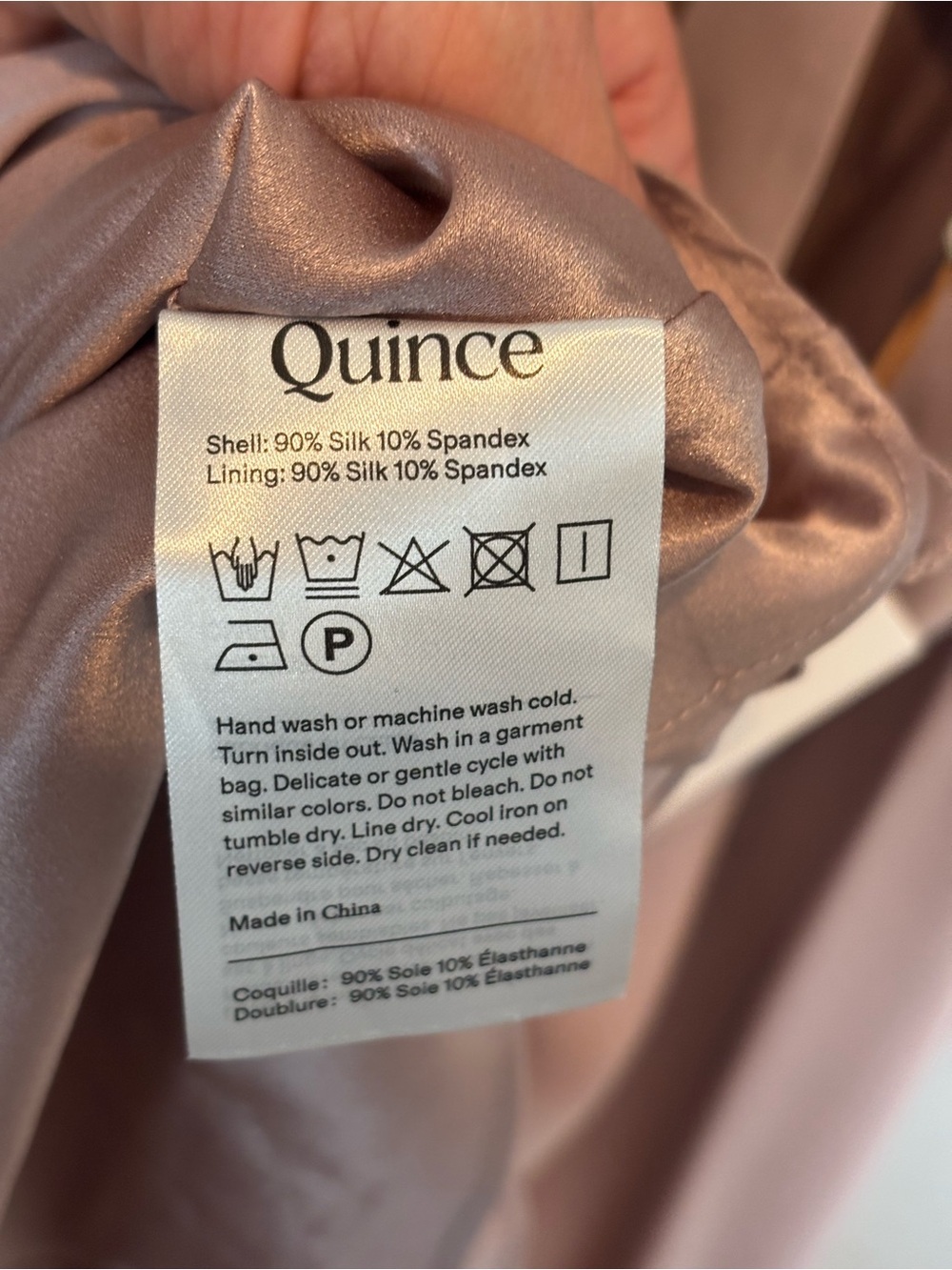 Quince Dusty Mauve Satin Cowl Neck Maxi Dress - Picture 5 of 5
